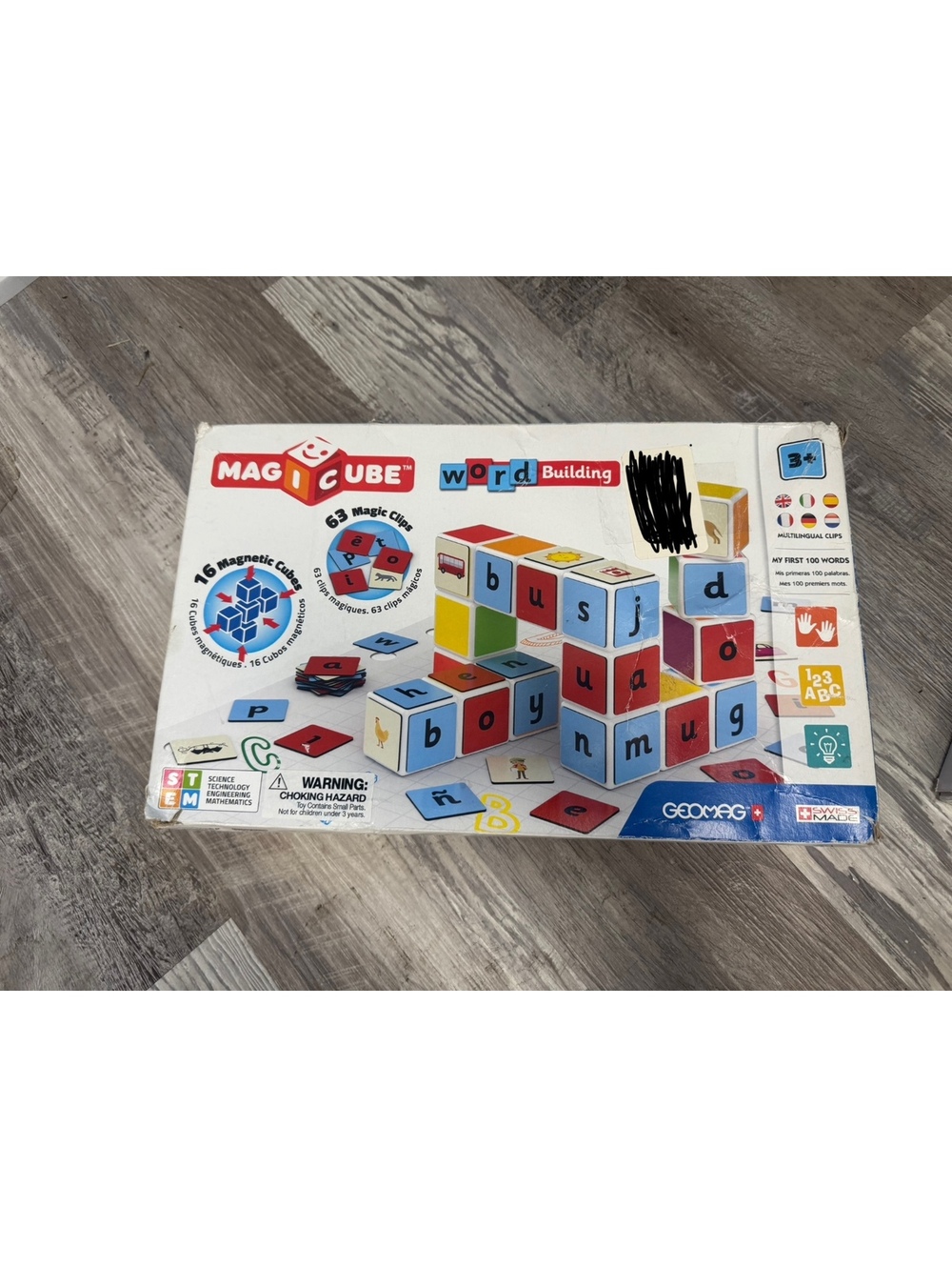 Geomag magicube my first words magnetic blocks set new